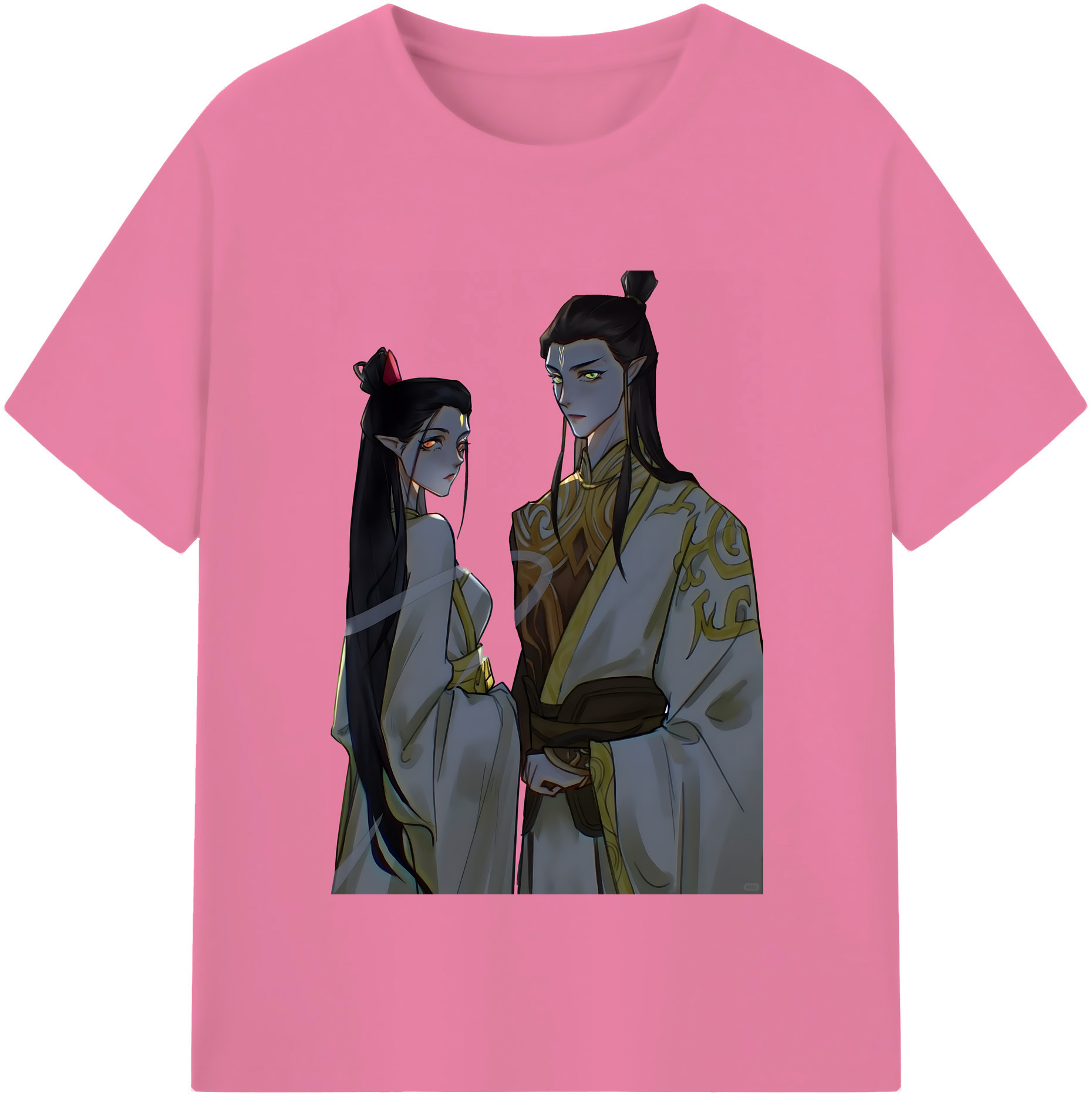 （画像用） Ne Zha 2 ナタ 魔童の大暴れ 綿100％半袖Tシャツ（フロントプリント）